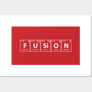 Fusion (F-U-Si-O-N) Periodic Elements Spelling Posters and Art